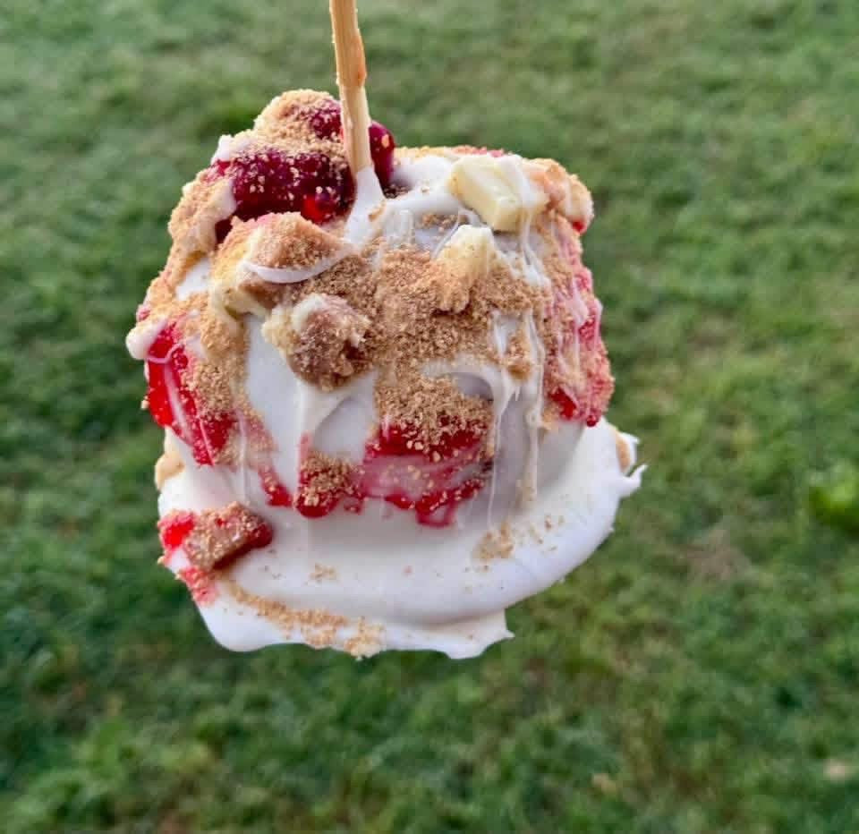 Strawberry Cheesecake Candied Apple